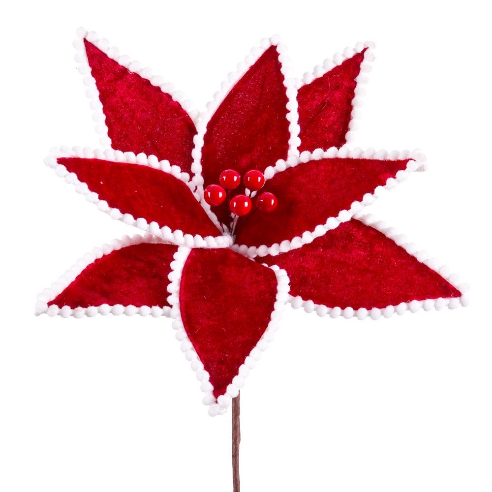 POINSETTIA TEJIDO ROJO 30 X 30 X 20 CM