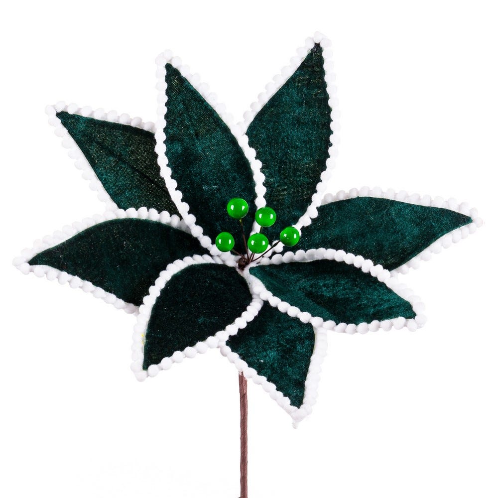 POINSETTIA TEJIDO VERDE 30 X 30 X 20 CM