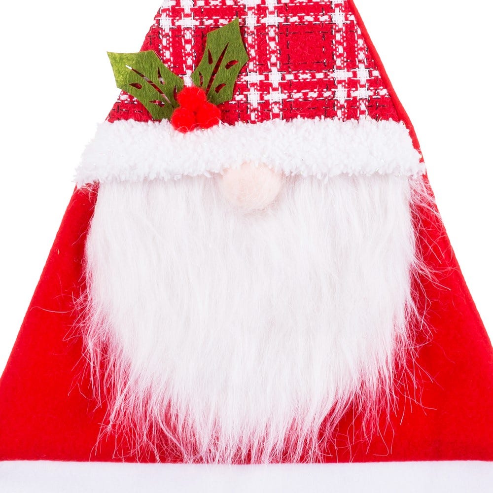 GORRO PAPA NOEL POLIESTER ROJO 28 X 38 CM