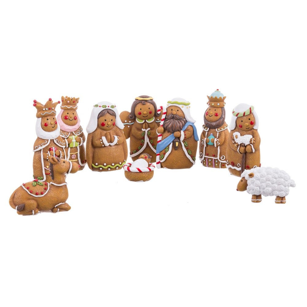 NACIMIENTO JENGIBRE 10 FIGURAS RESINA 6 X 3,50 X 10,50 CM