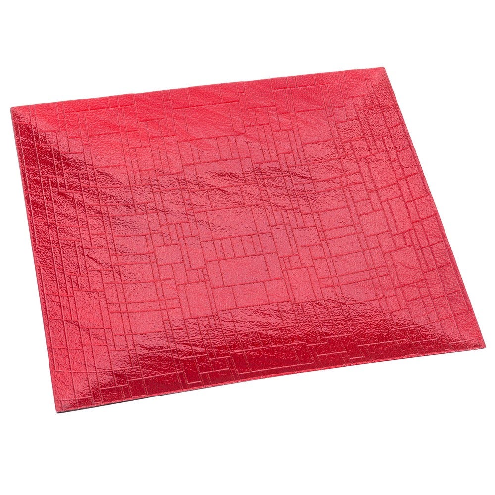 BAJO PLATO CUADRADO PP ROJO 30 X 1,50 X 30 CM