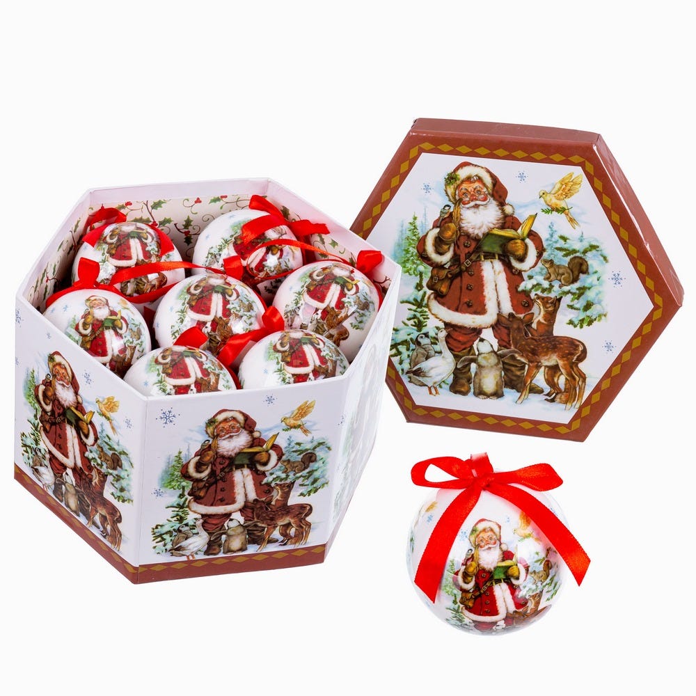 S/14 BOLAS MEMORY PAPA NOEL POLYFOAM 7,50 X 7,50 X 7,50 CM