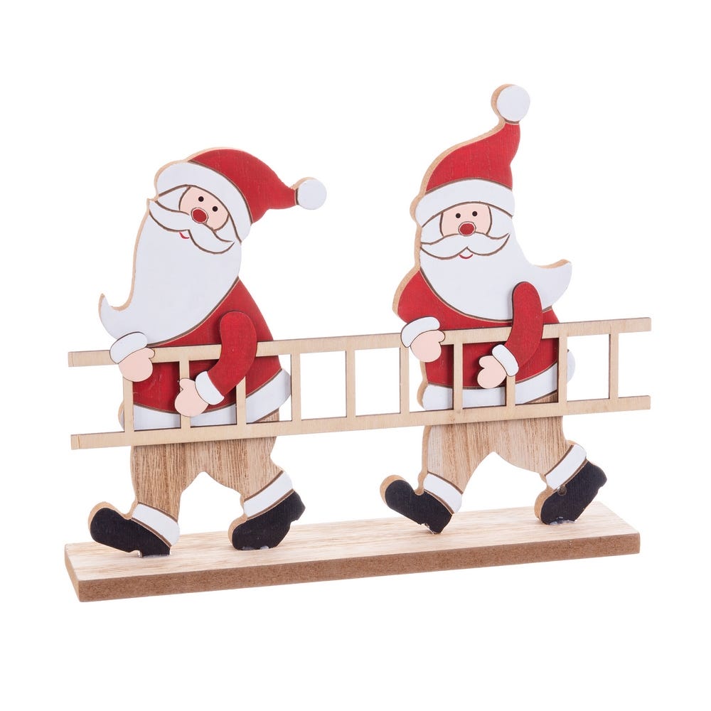 PEANA PAPA NOEL ESCALERA MADERA 14,50 X 5 X 19 CM