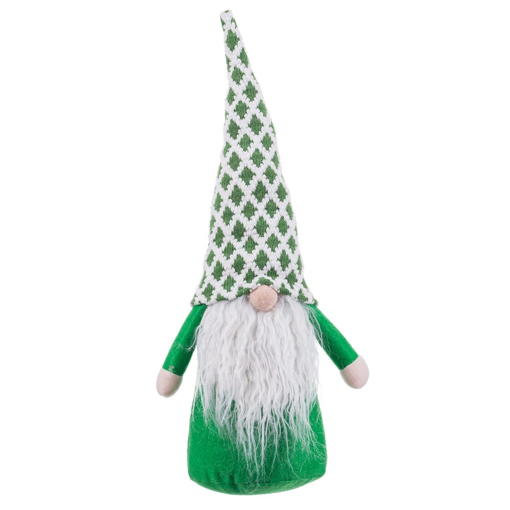 FIGURA PAPA NOEL TEJIDO VERDE 48 CM