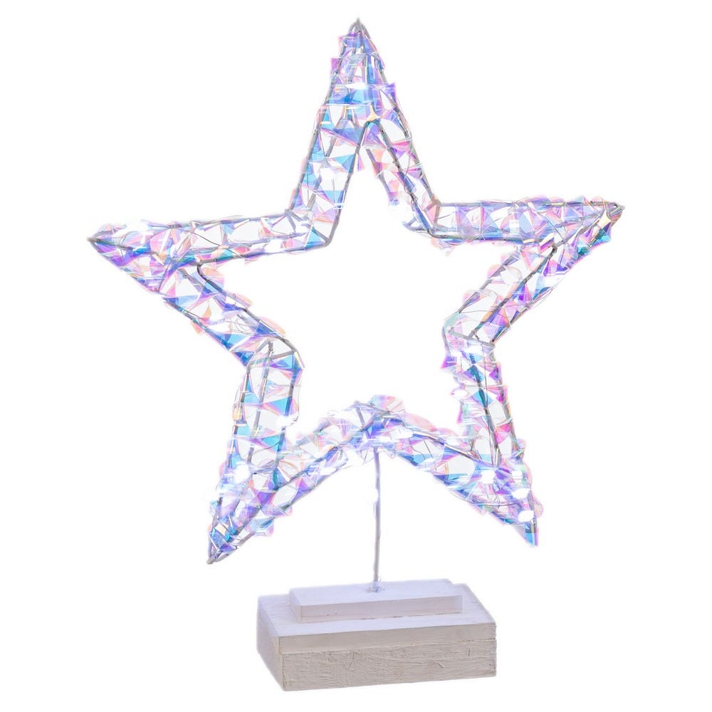 ESTRELLA LUZ FRIA METAL-PVC 30 X 7 X 36 CM