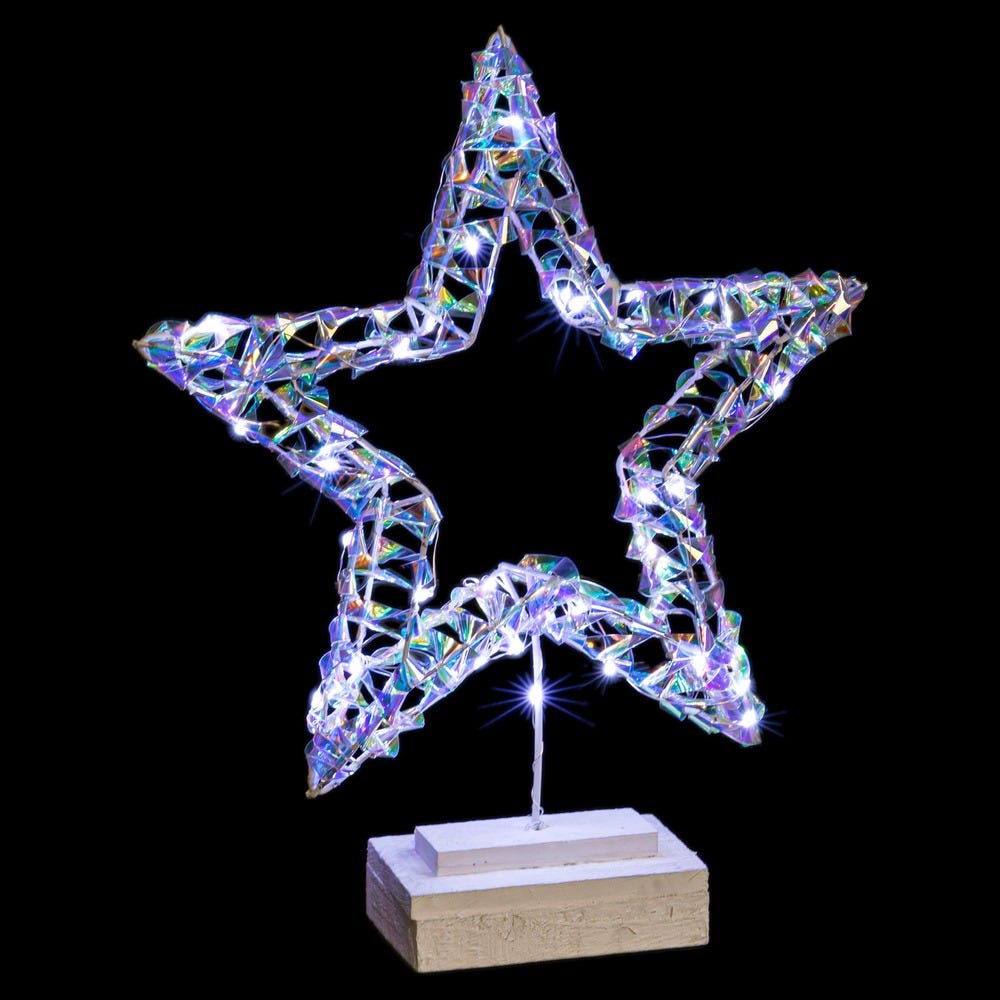 ESTRELLA LUZ FRIA METAL-PVC 30 X 7 X 36 CM