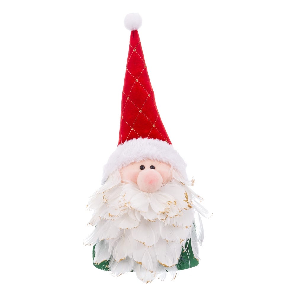 FIGURA PAPA NOEL PLUMAS 12 X 36 CM