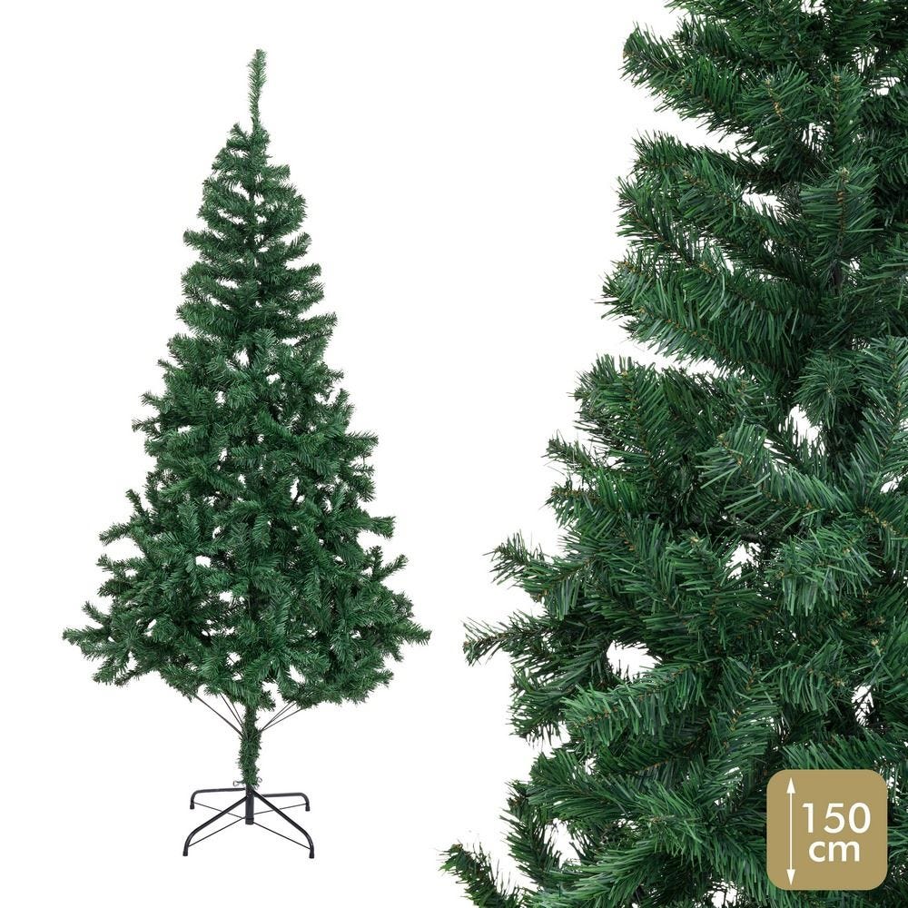 ÁRBOL PLEGABLE 280 RAMAS PVC VERDE 150 CM