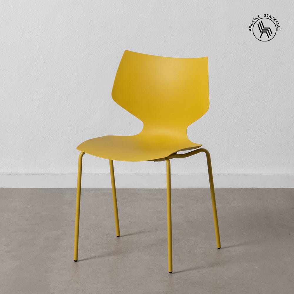 SILLA AMARILLO PP SALÓN 43 X 42 X 79 CM