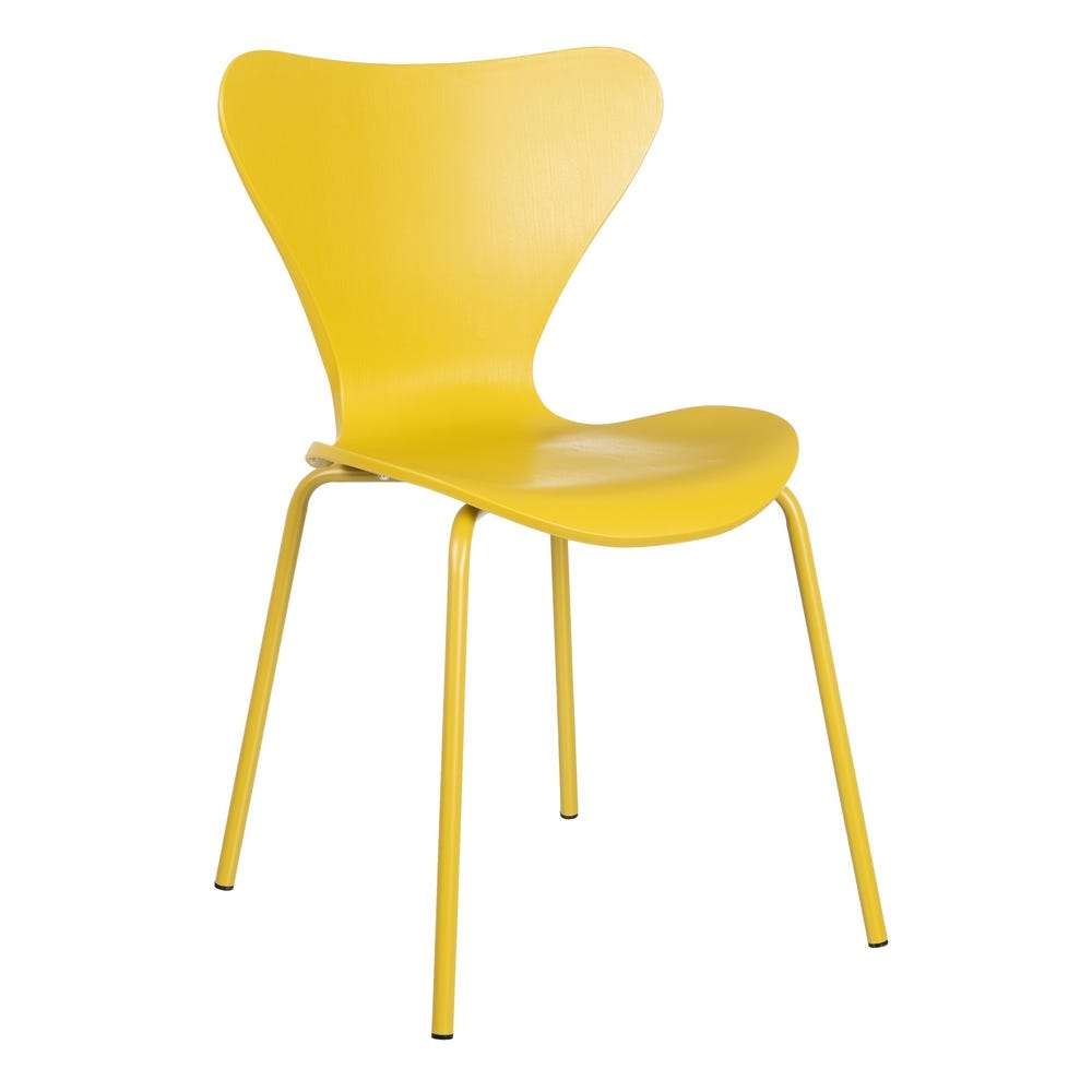 SILLA AMARILLO PP/METAL 46,50 X 50 X 83 CM