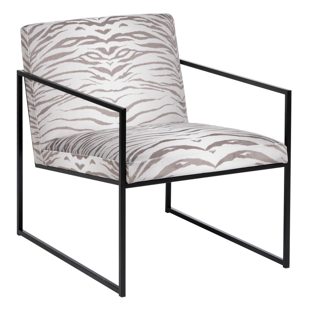 SILLÓN ANIMAL PRINT TEJIDO-METAL SALÓN 65 X 85 X 73 CM