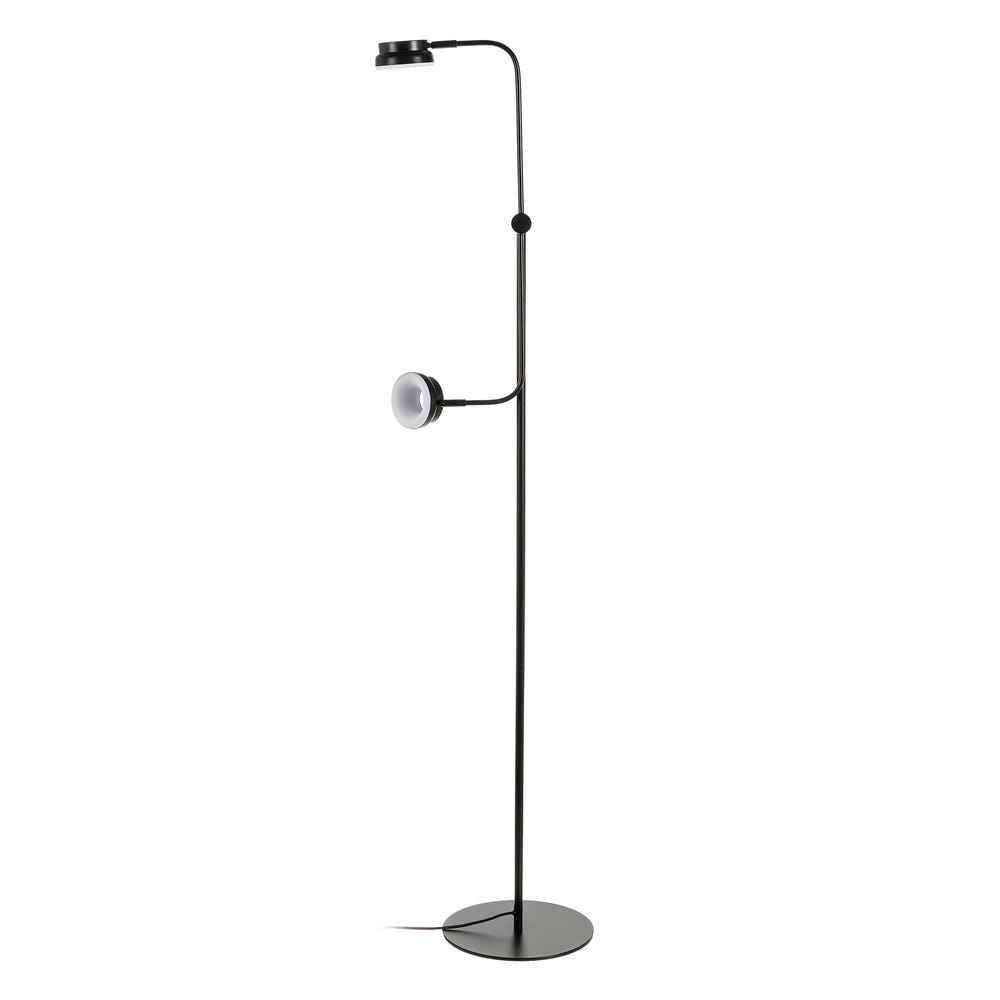 LÁMPARA SUELO LED NEGRO ACERO MODERNO 70 X 70 X 154 CM