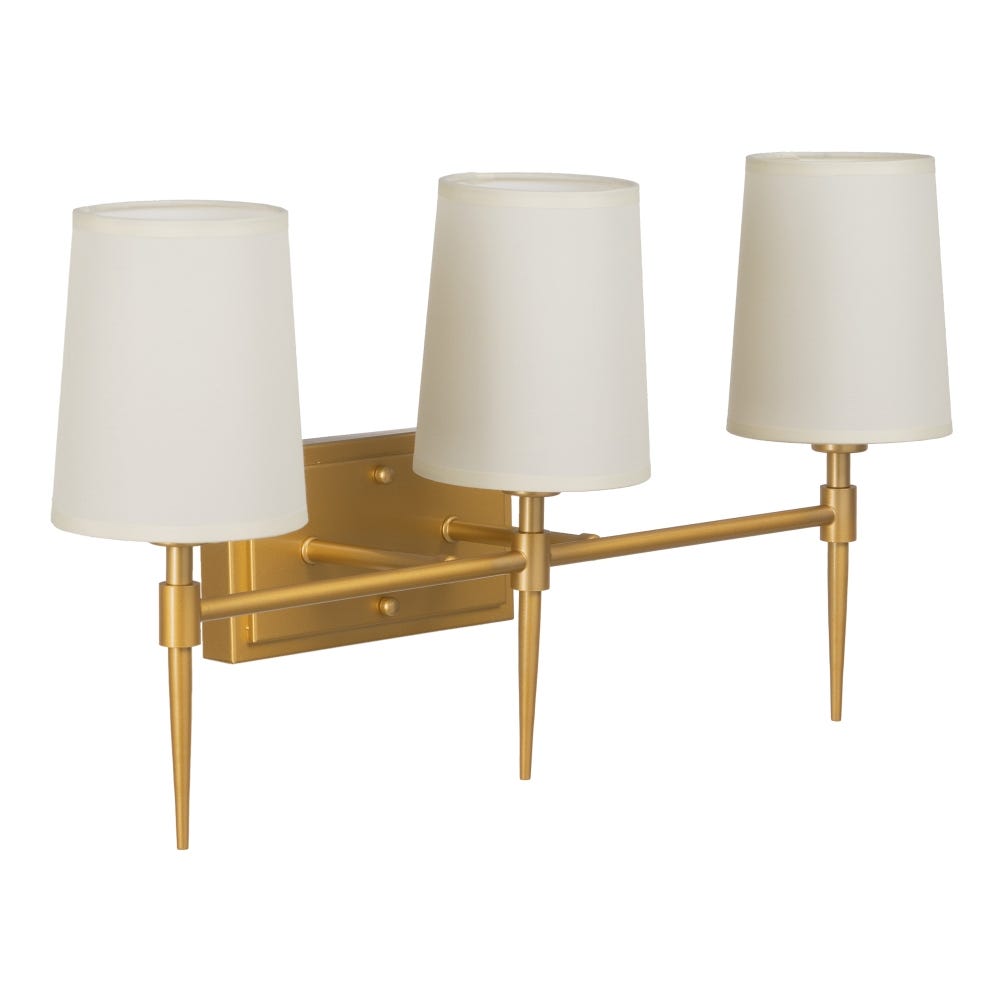 APLIQUE PARED ORO METAL-TEJIDO MODERNO 58 X 20 X 31,50 CM