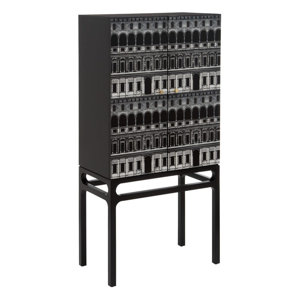 ARMARIO "CABINET" NEGRO-BLANCO 76,50 X 40 X 160 CM