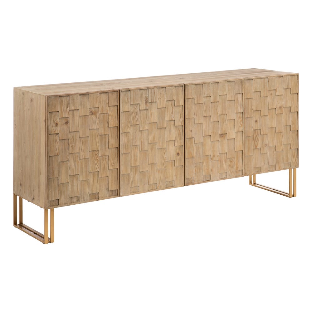 APARADOR CREMA MADERA-HIERRO SALÓN 180 X 45 X 84 CM