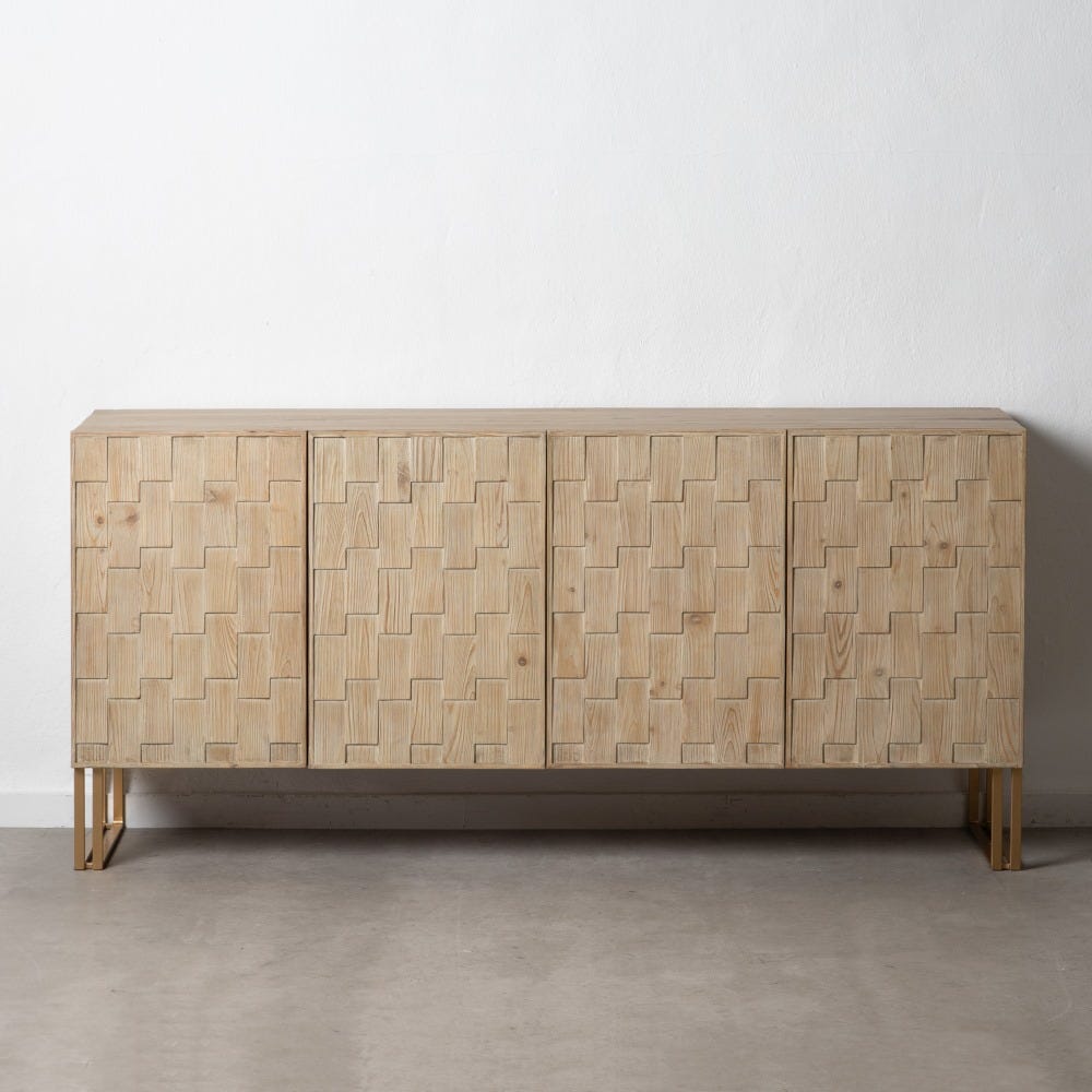 APARADOR CREMA MADERA-HIERRO SALÓN 180 X 45 X 84 CM