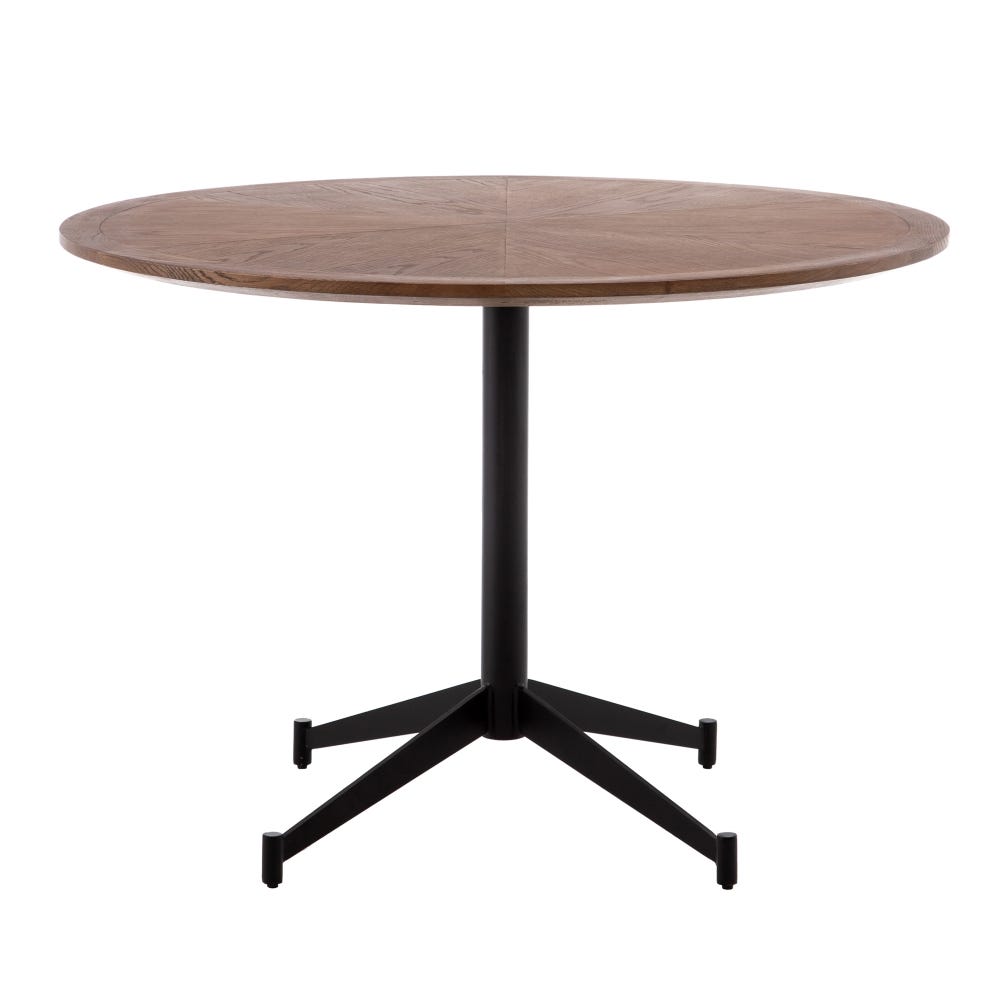 MESA COMEDOR NATURAL-NEGRO 110 X 110 X 77 CM