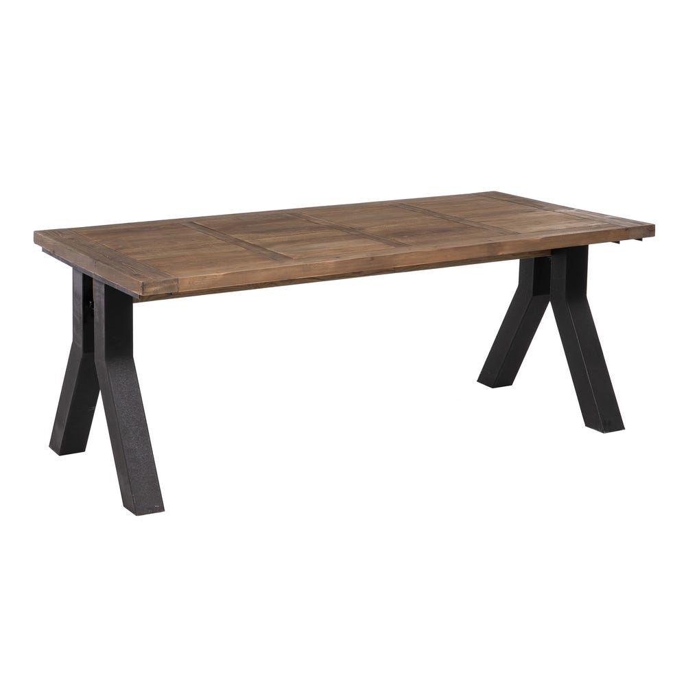 MESA COMEDOR NATURAL-NEGRO 200 X 100 X 78 CM