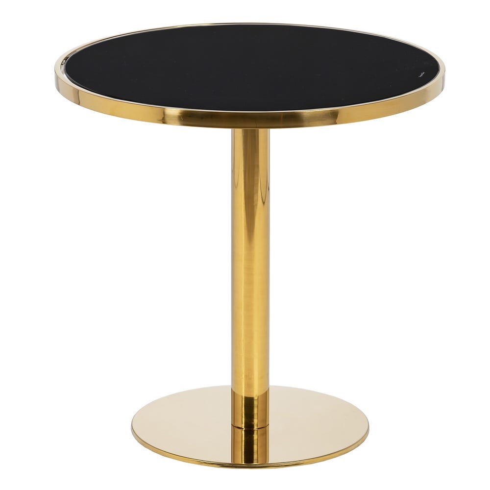 MESA AUXILIAR NEGRO-ORO 60 X 60 X 60 CM