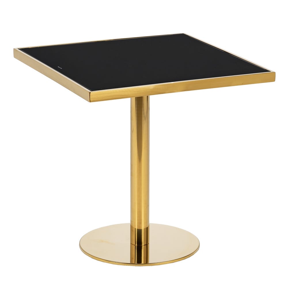 MESA AUXILIAR NEGRO-ORO 60 X 60 X 60 CM