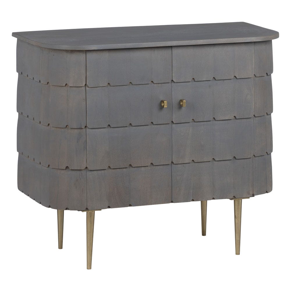 MUEBLE RECIBIDOR GRIS MADERA / METAL 96 X 46 X 85 CM