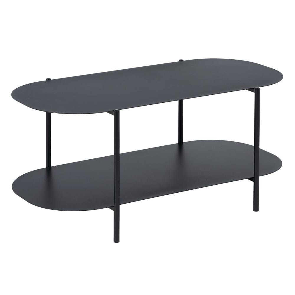 MESA CENTRO NEGRO ACERO 100 X 46 X 45 CM