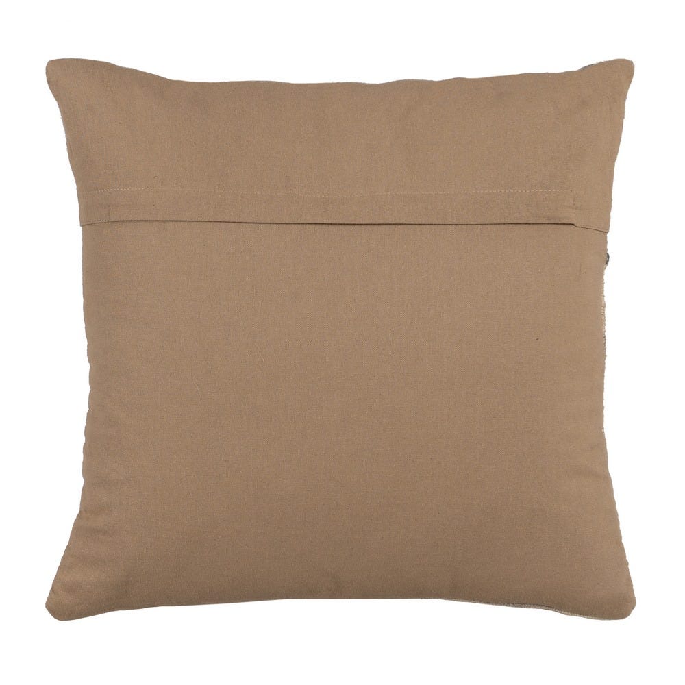 COJÍN BEIGE YUTE DECORACIÓN 45 X 45 CM