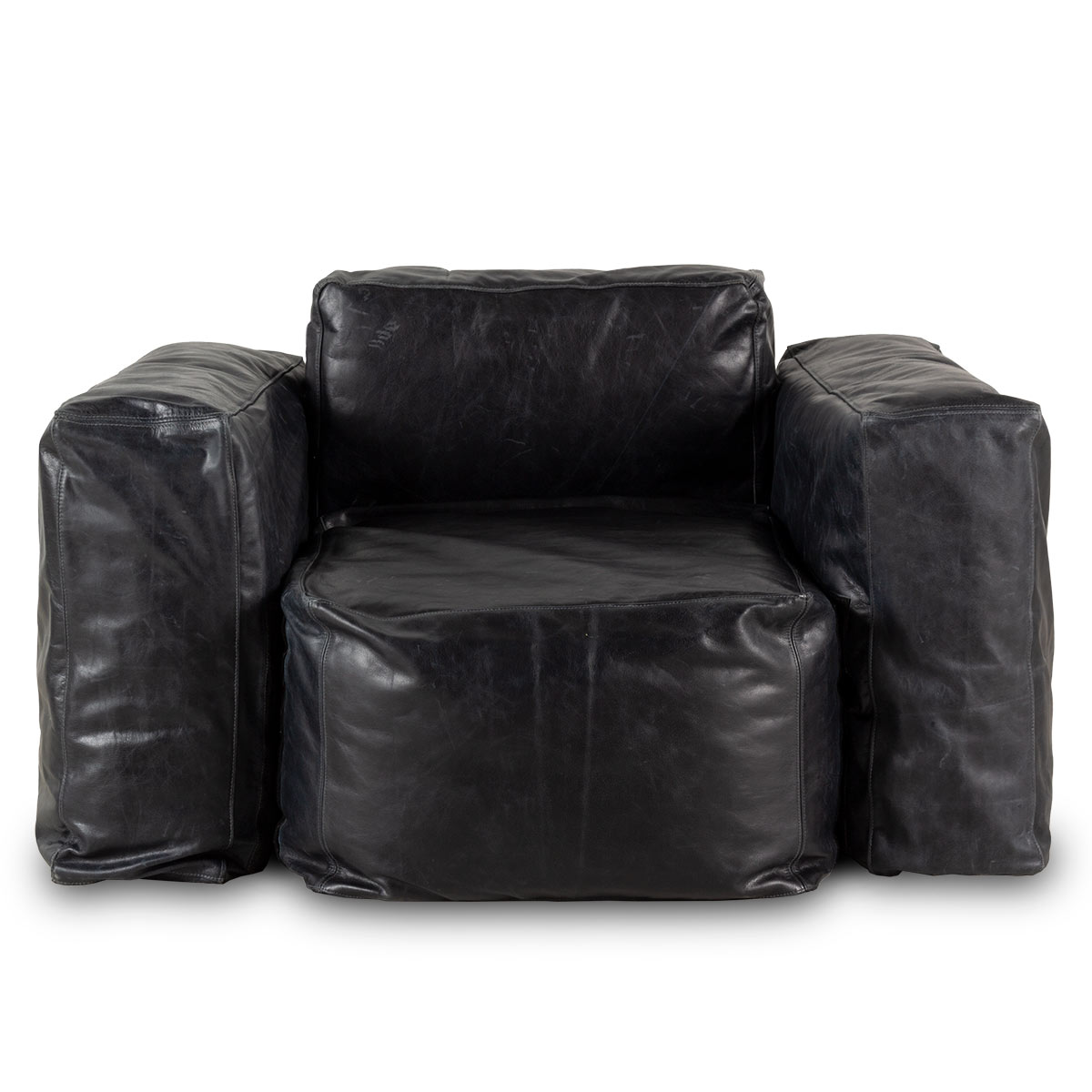 Black leather armchair Buffy