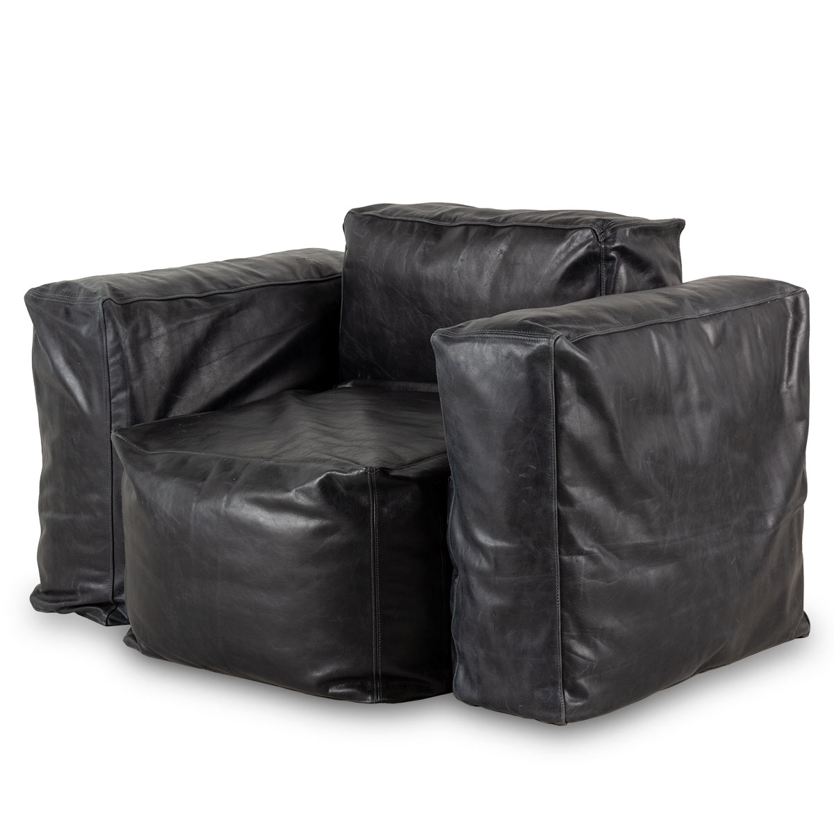 Black leather armchair Buffy