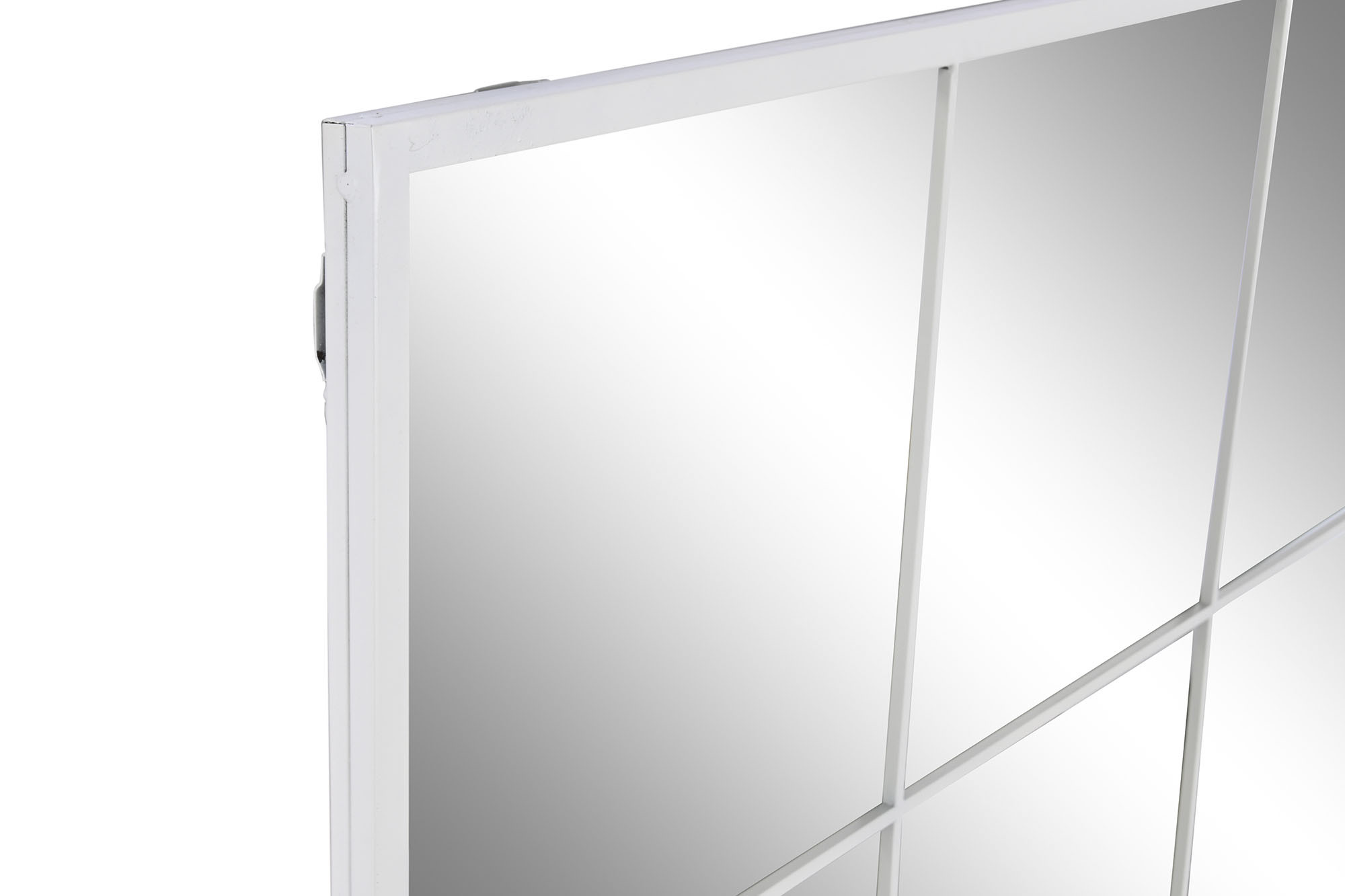 ESPEJO HIERRO CRISTAL 90X2X120 VENTANA BLANCO