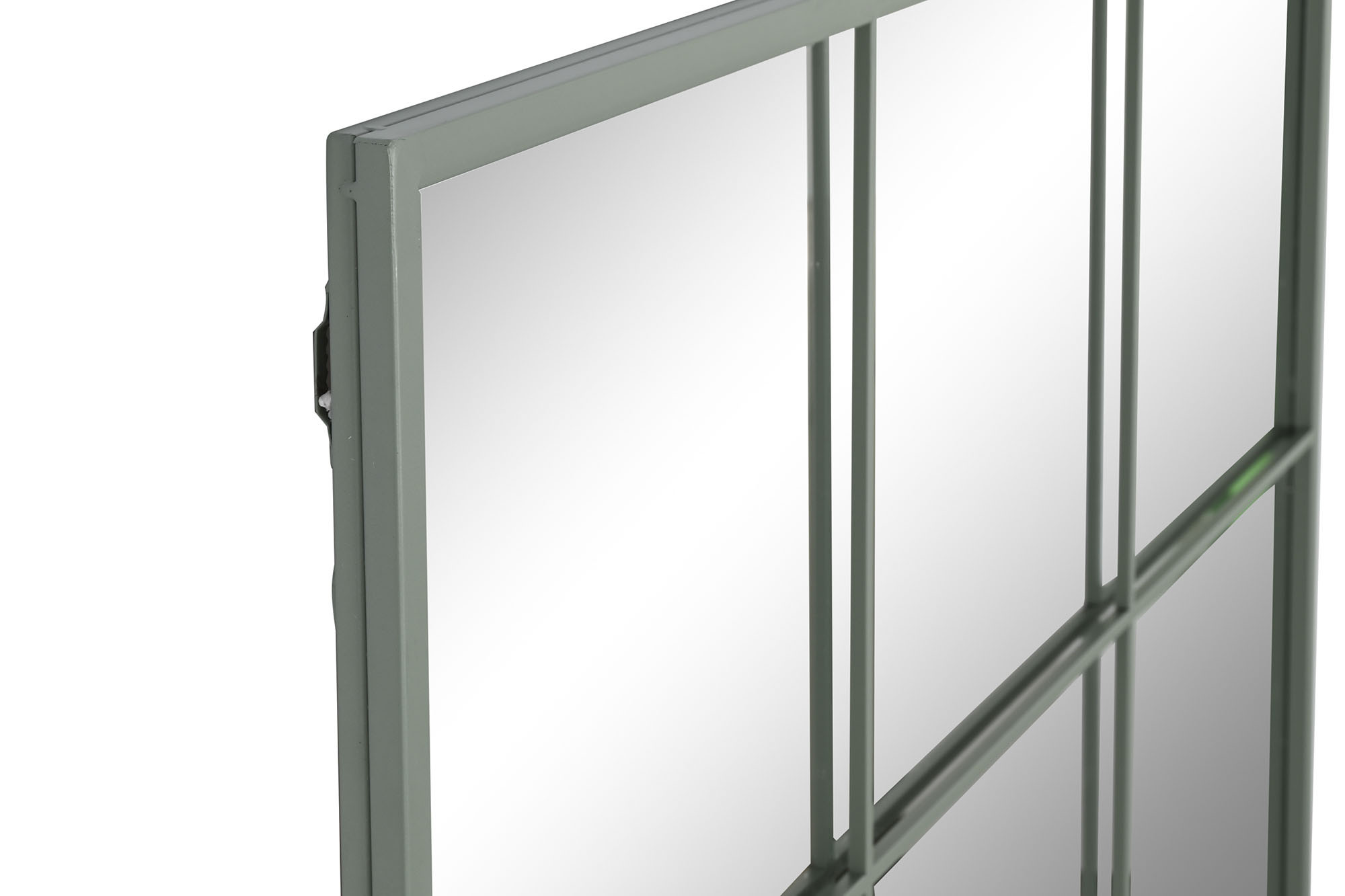 ESPEJO HIERRO CRISTAL 90X1X120 VENTANA VERDE MENTA