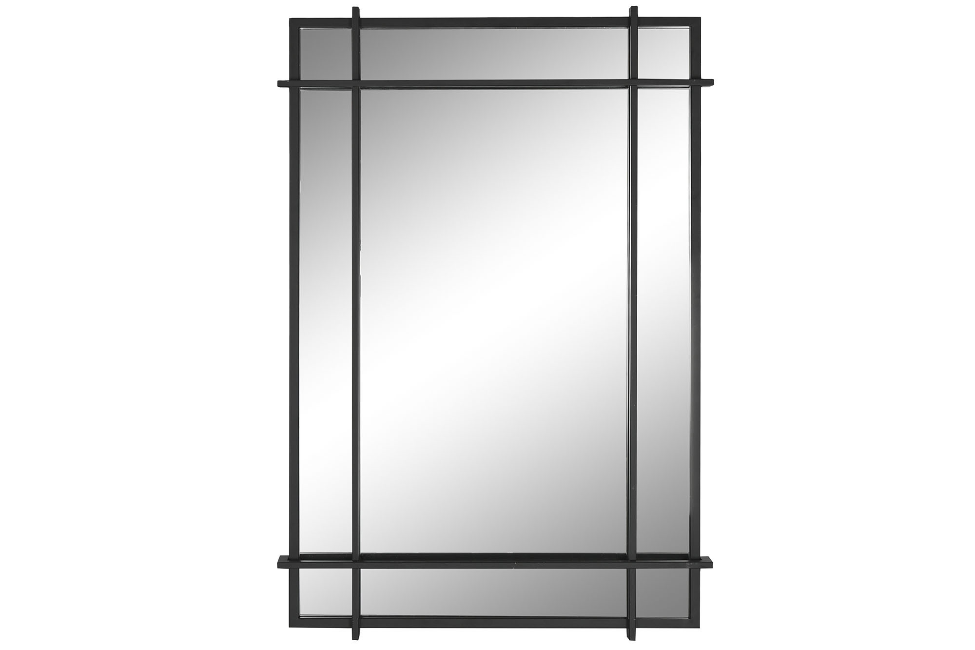 ESPEJO HIERRO CRISTAL 65X6X95 NEGRO