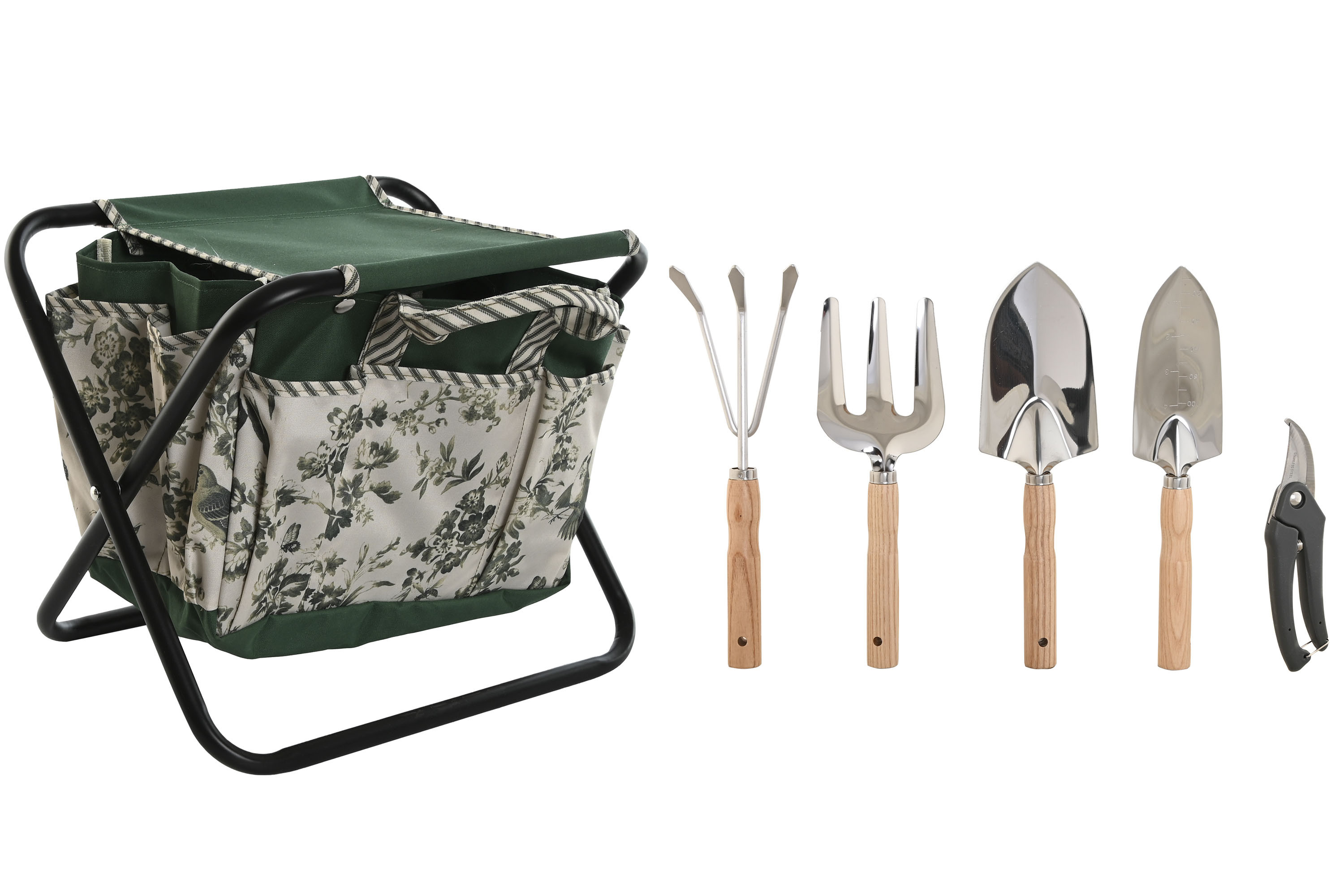 UTENSILIOS SET 8 ALUMINIO 45X45X45 CON TABURETE