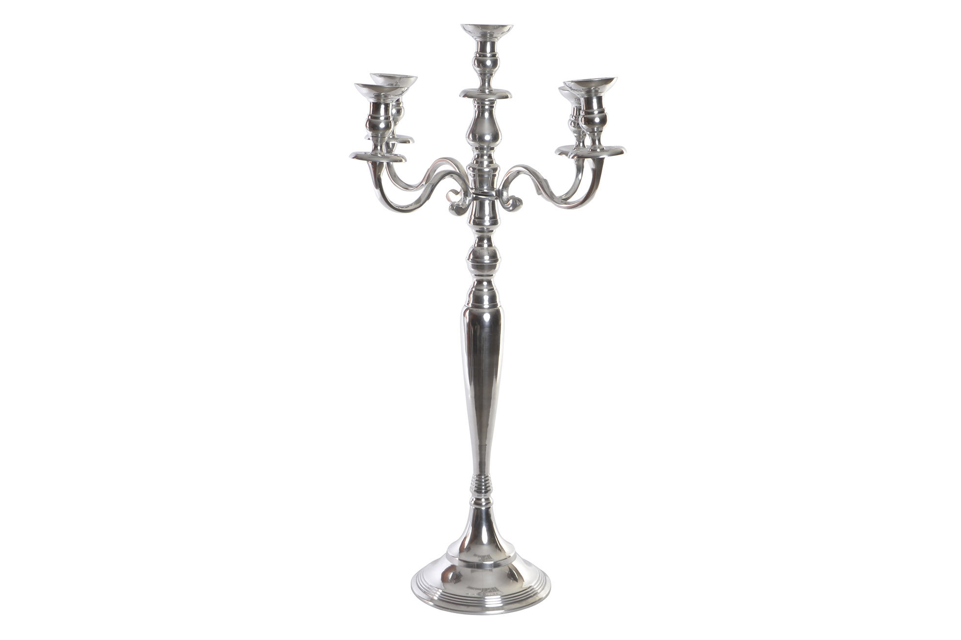 CANDELABRO ALUMINIO 42X42X70 5BRAZOS 5 VELAS