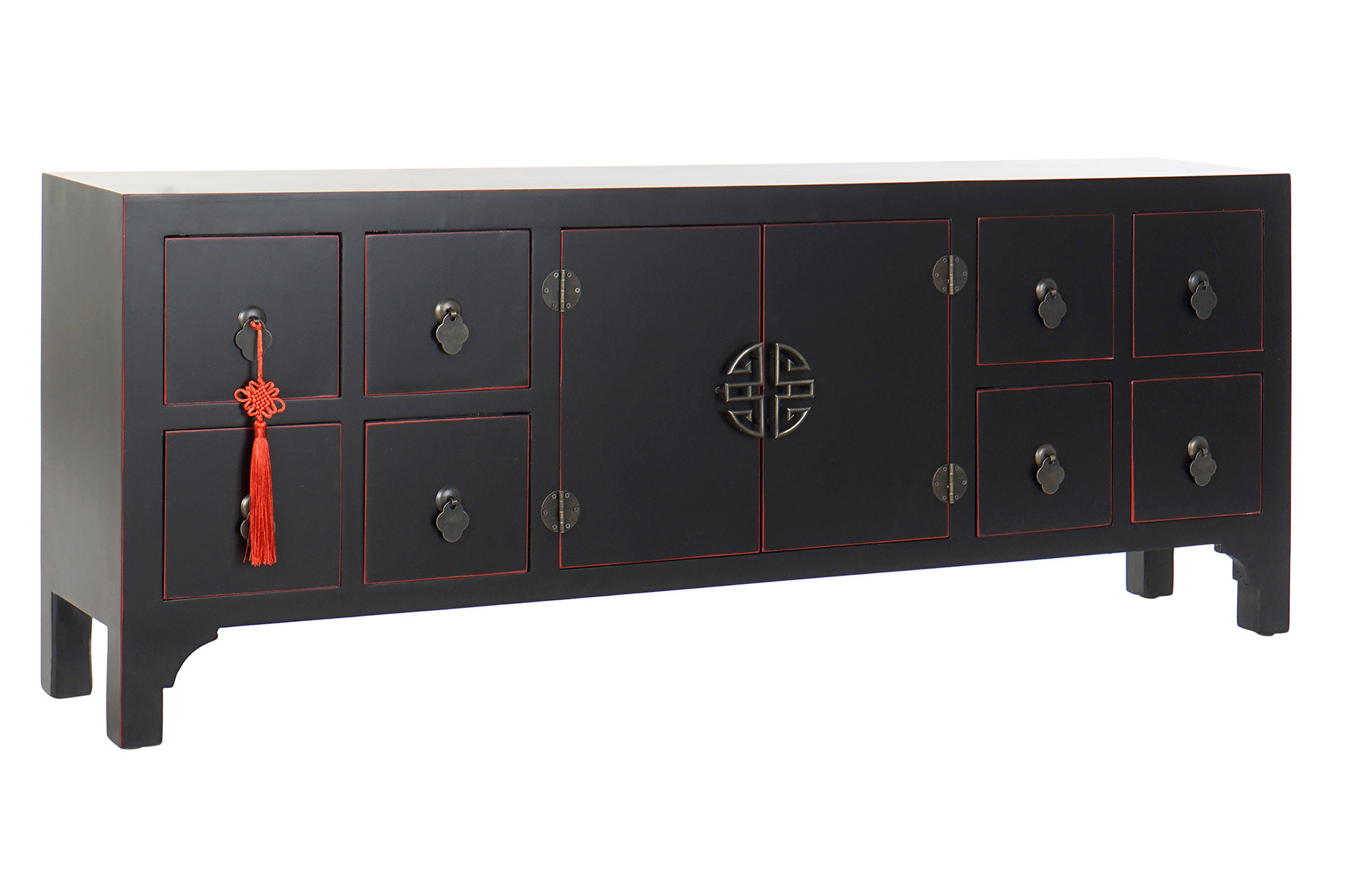 MUEBLE TV ABETO MDF 130X24X51 ORIENTAL NEGRO