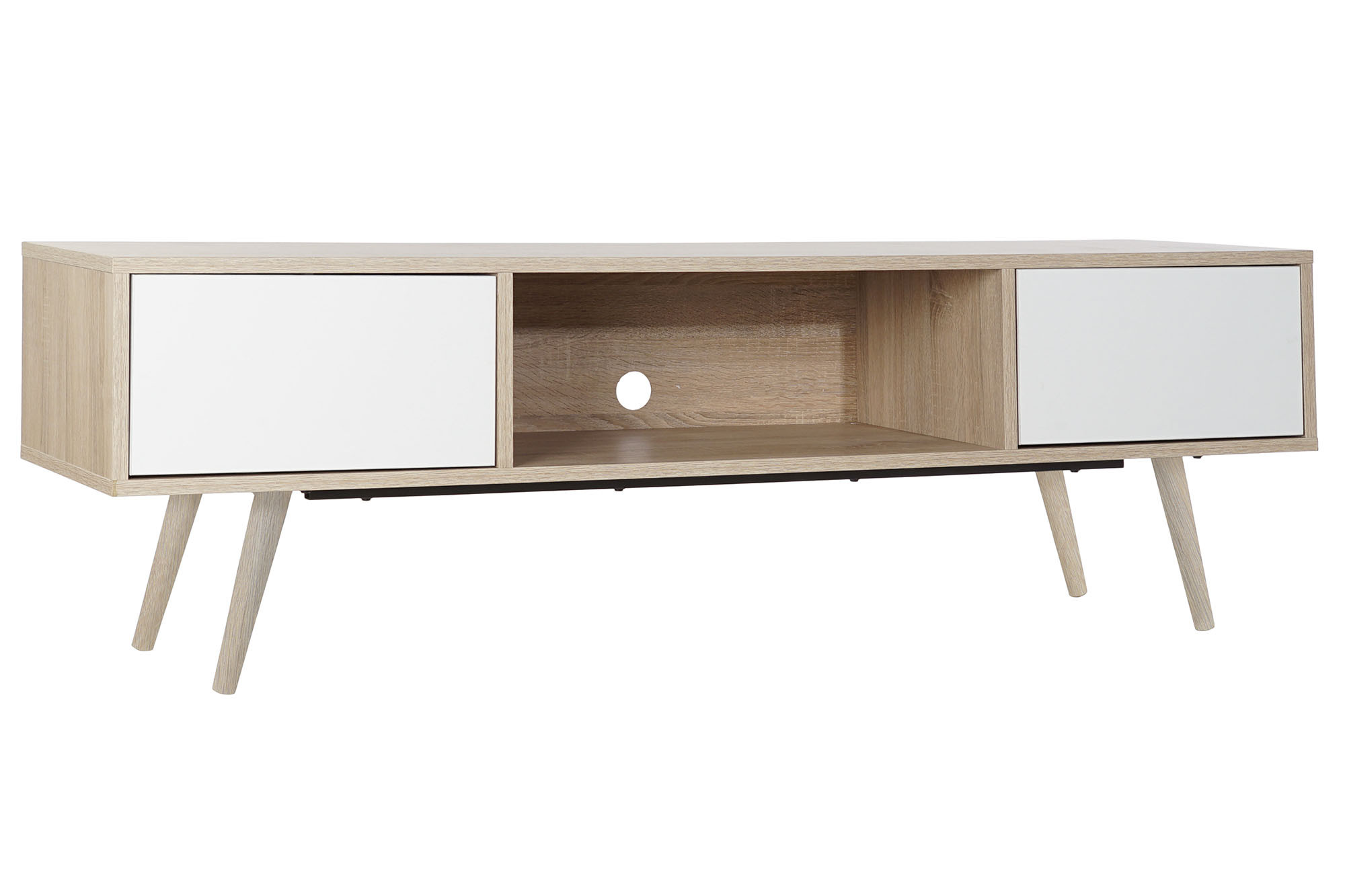 MUEBLE TV MDF METAL 160X40X50 DESMONTADO BLANCO