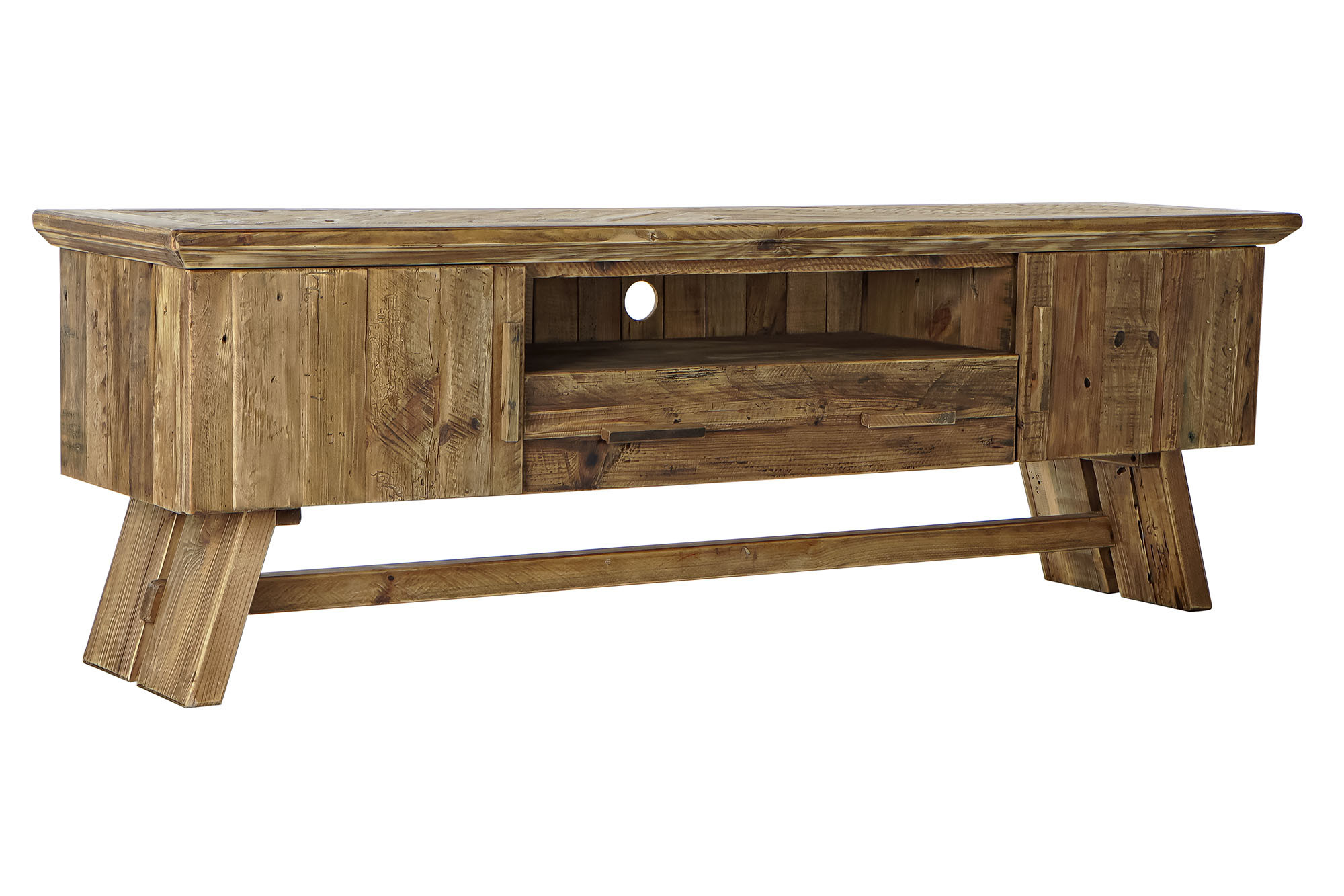 MUEBLE TV MADERA RECICLADA 180X45X60 52,00 NATURAL