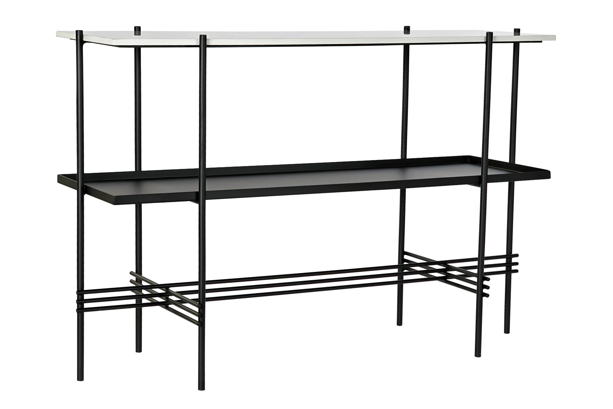 CONSOLA METAL MARMOL 120X40X80 NEGRO