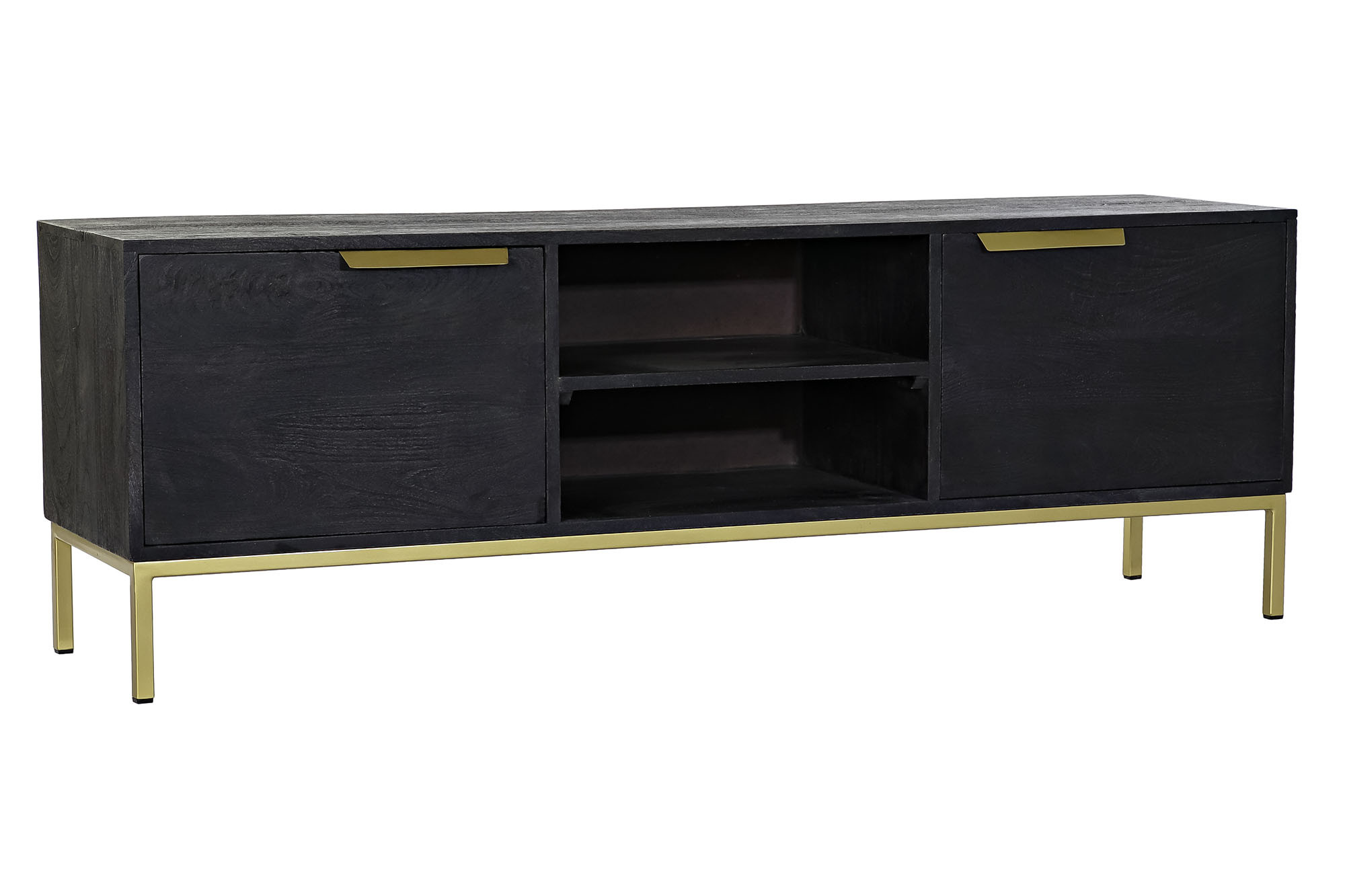 MUEBLE TV MANGO METAL 147X38X51 NEGRO