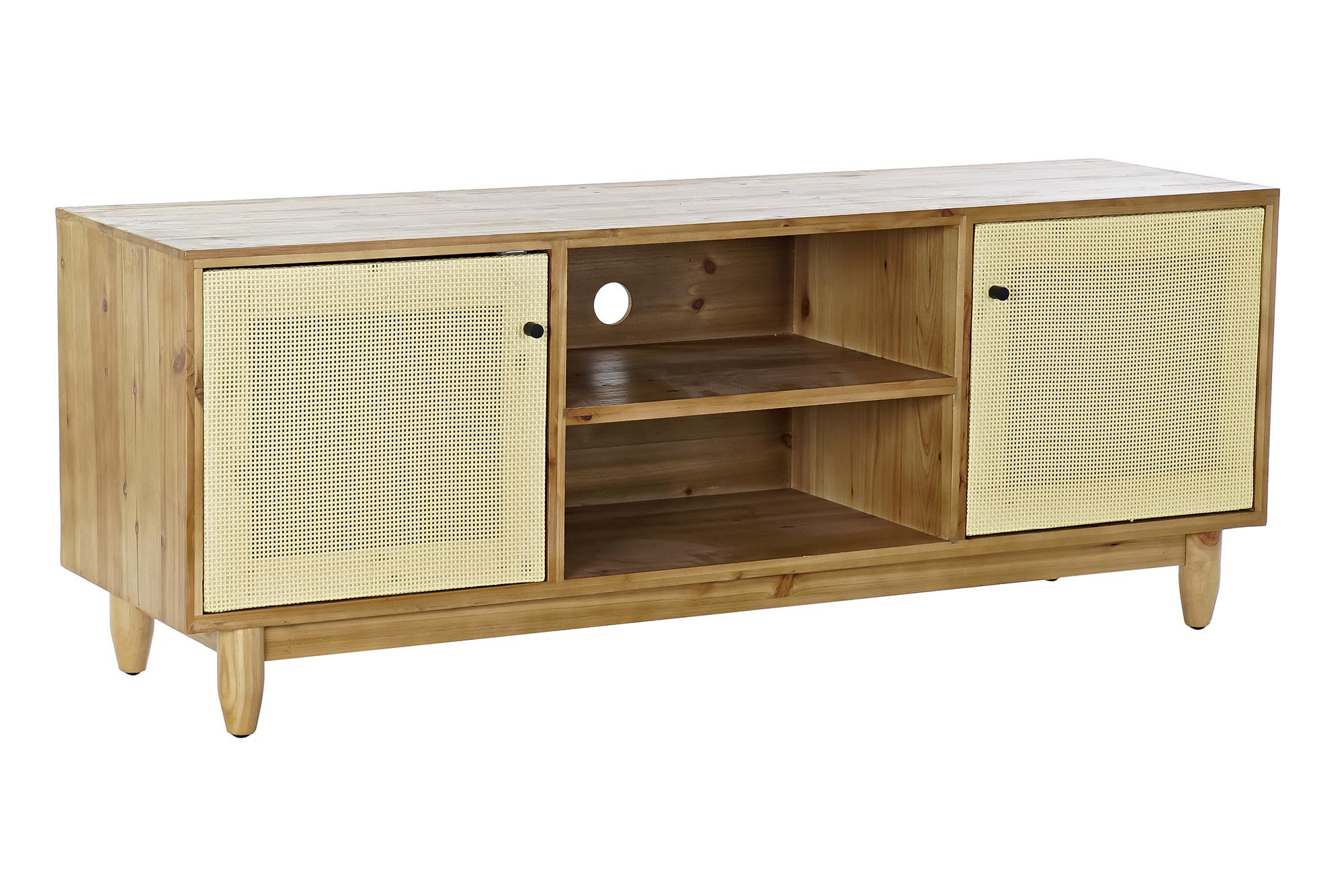 MUEBLE TV ABETO RATAN 140X38X53 MARRON