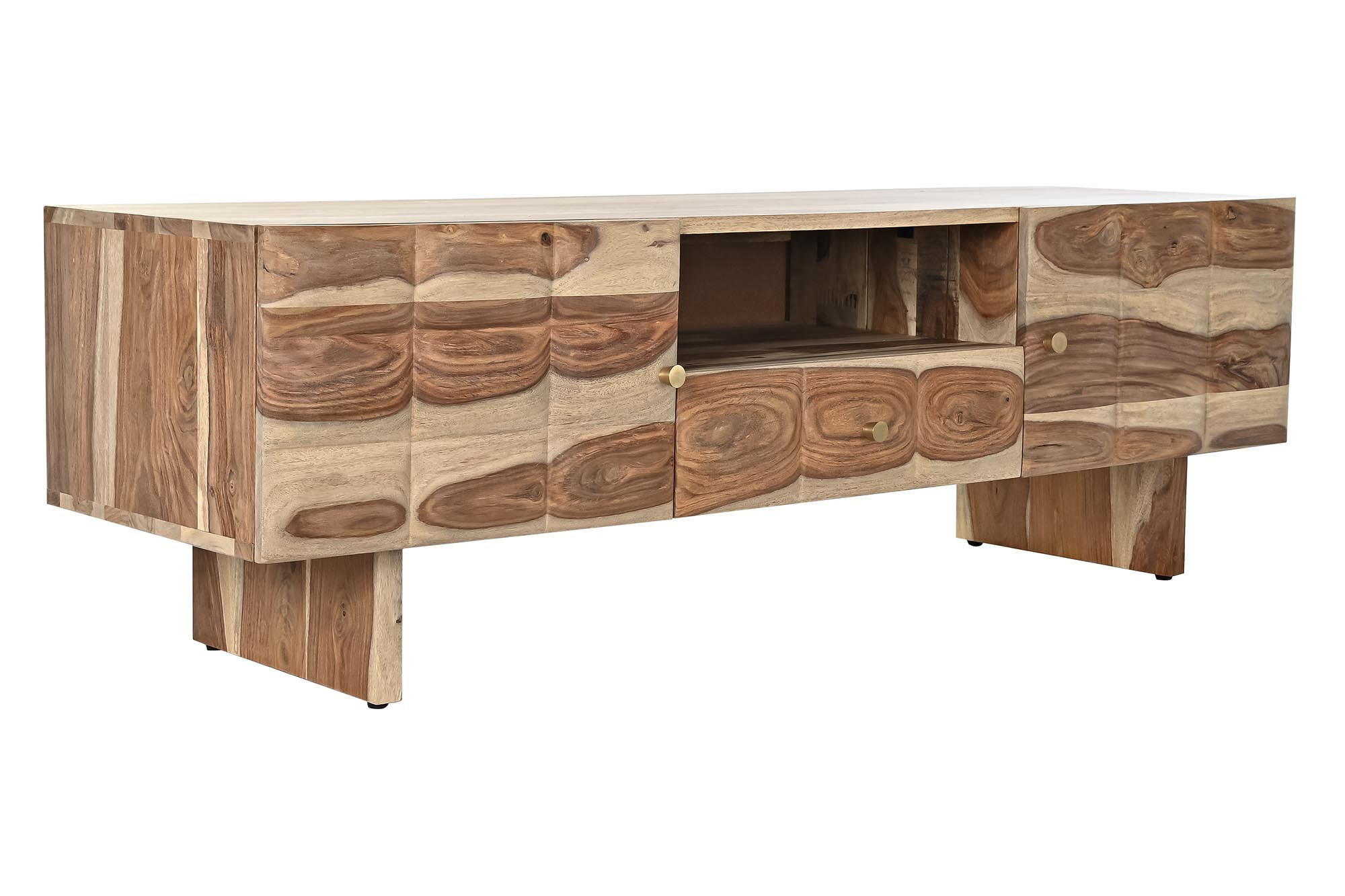 MUEBLE TV SHEESHAM 145X45X46 ONDAS NATURAL