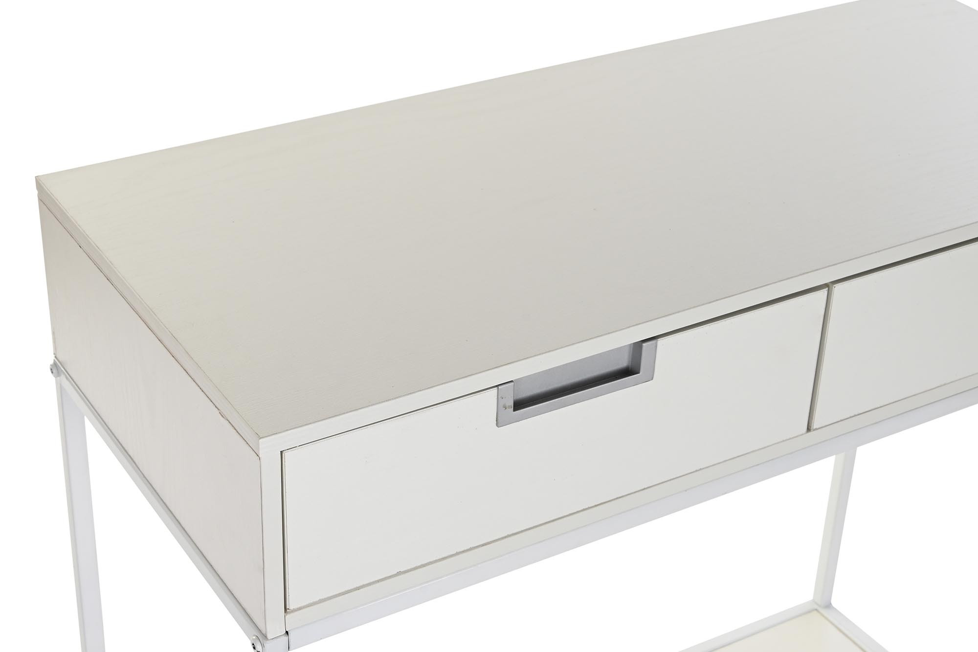 CONSOLA METAL MDF 80X35X81 BLANCO