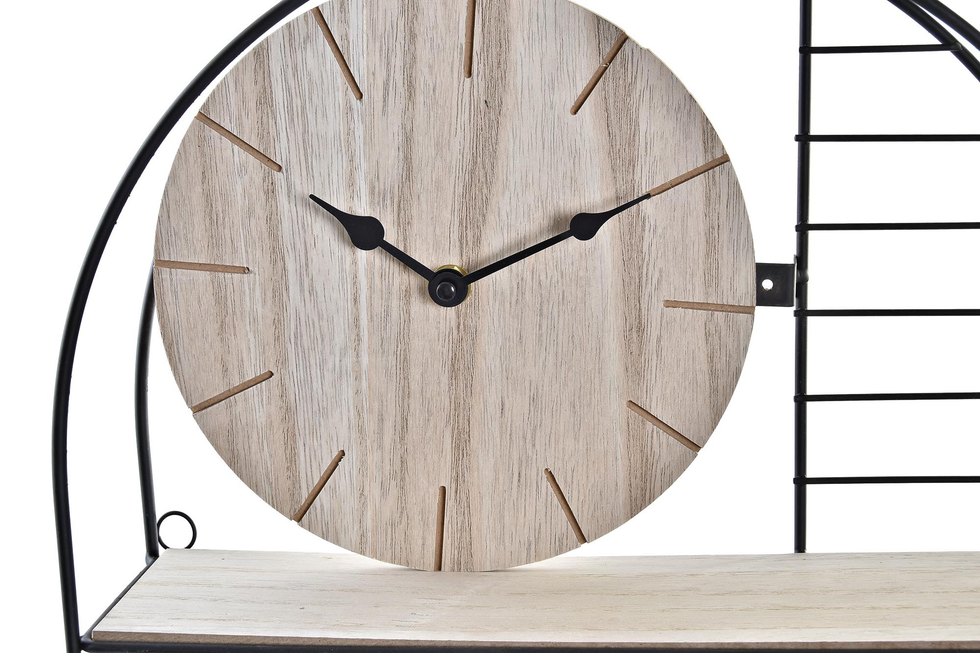 ESTANTERIA PARED METAL MADERA 33X10X60 RELOJ FOTOS