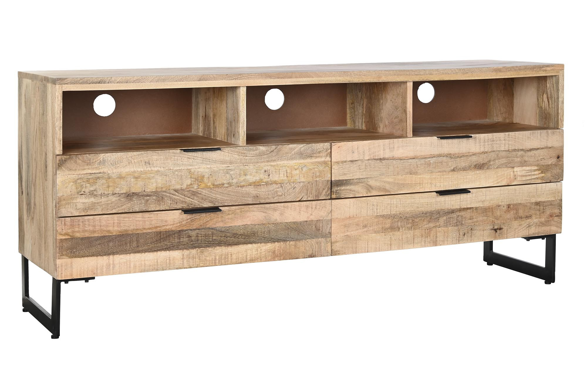 MUEBLE TV MANGO METAL 150X40X65 NATURAL NATURAL