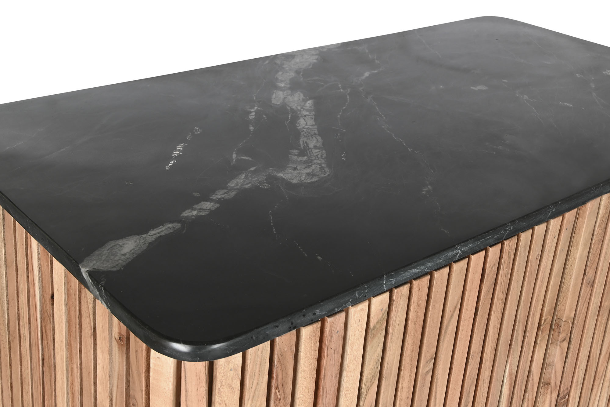 APARADOR ACACIA MARMOL 85X45X130 NEGRO