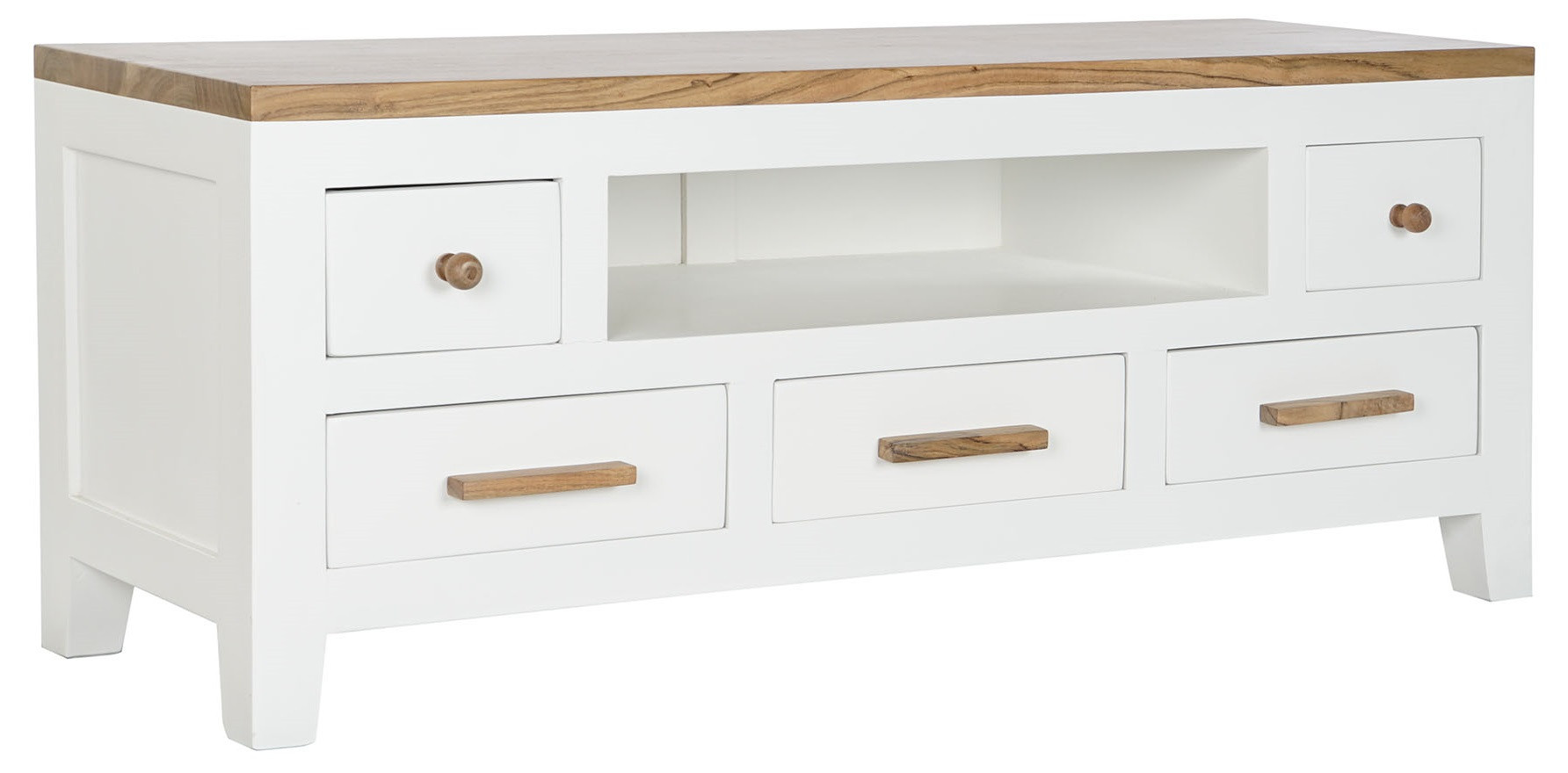 MUEBLE TV MANGO ACACIA 125X40X50 30,00 BLANCO