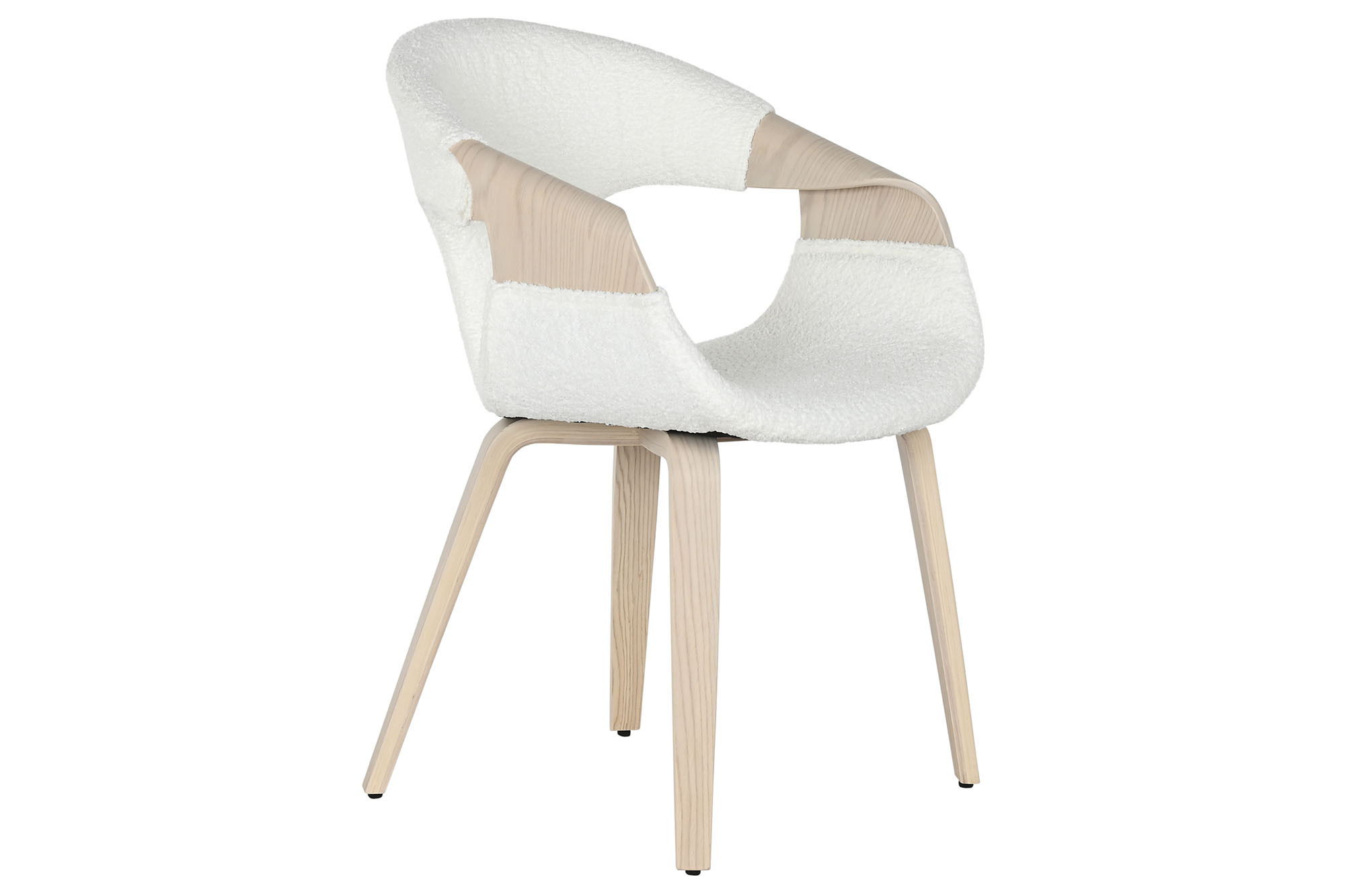 SILLA MADERA POLIESTER 52,5X67,5X82 BLANCO