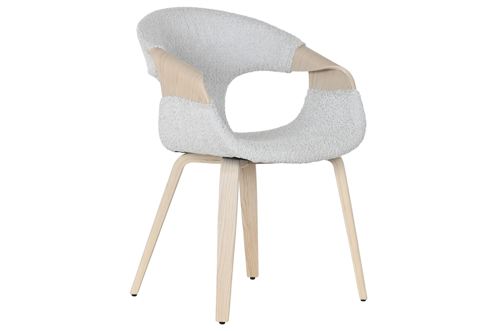 SILLA MADERA POLIESTER 52,5X67,5X82 GRIS