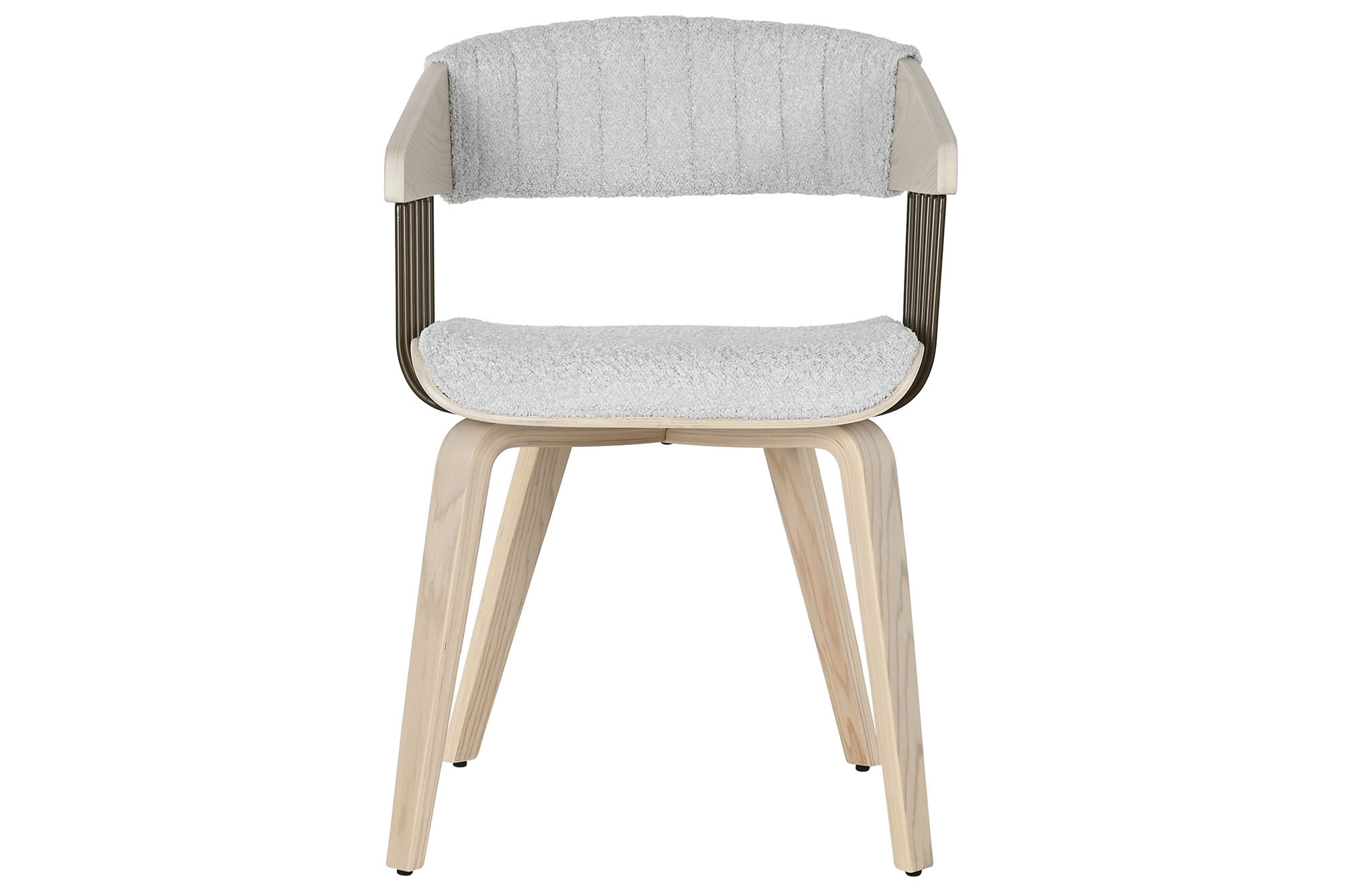 SILLA MADERA POLIESTER 53X55X76,5 GRIS