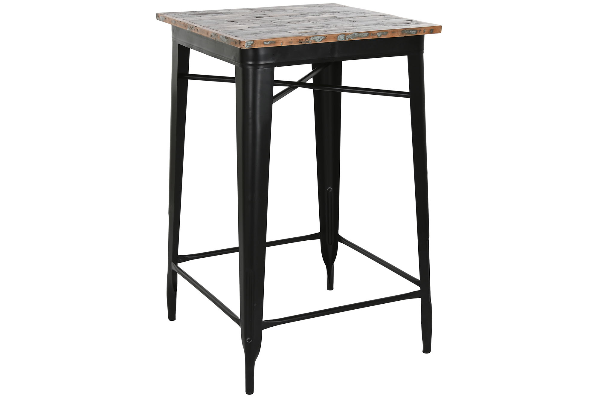 MESA METAL MADERA 66X66X102